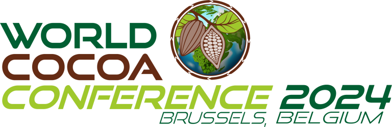 World Cocoa Conference 2024 logo on a white background.